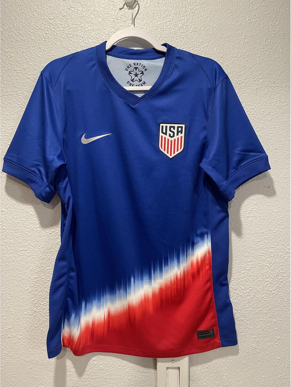 Nike USA Soccer Jersey Blue Red White Size M